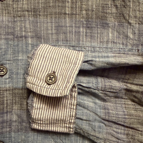 Carbon2Cobalt Men’s Shirt XL Textured Blue/gray Plaid Button Up Soft Weathered - Picture 4 of 7